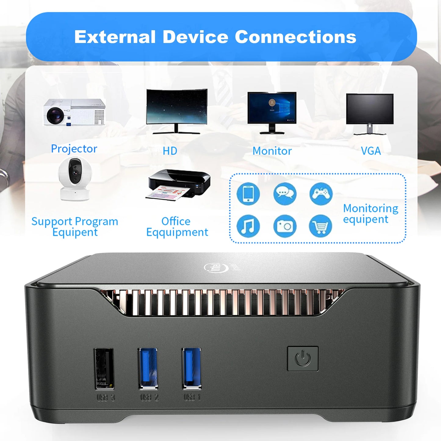 GK3V Mini PC DIY ordenador para juegos Intel Alder Lake N100/N95 8GB 16GB 1TB NVMe Windows 11 Pro 4K HD VGA Win 11