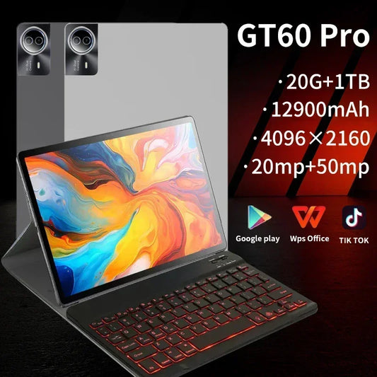 New Global Version GT60 Pad Pro Tablet 14 inch HD Original Tablet 5G Wifi Android 14.0PC Tablet 129000mAh Google Play