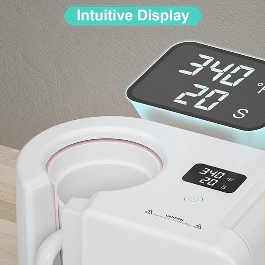 coolinbo Tumbler Heat Press Machine for 11oz Cups Support 8.2cm/3.2in Diameter Adjustable 0-400 ℉ Timer 0-999s Sublimation Print